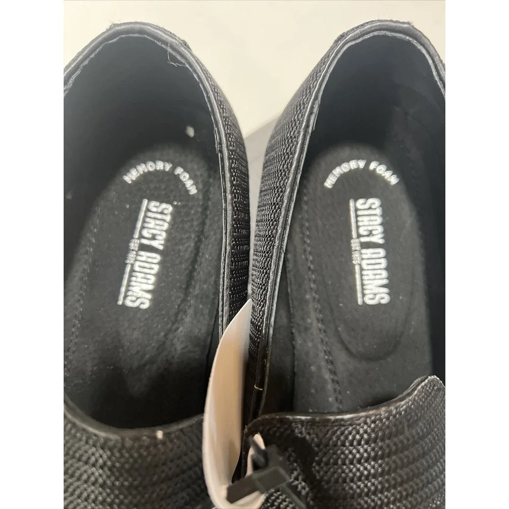 Stacy Adams Tazewell Mens Black Tassel‎ Slip On Low Top Dress Loafer Size 10.5 W